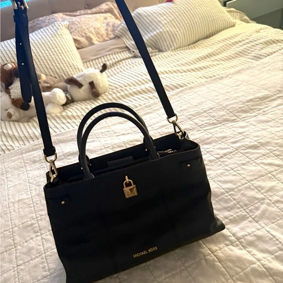 Michael Kors Black Crossbody Bag with Gold Hardware - Picture 1 of 5